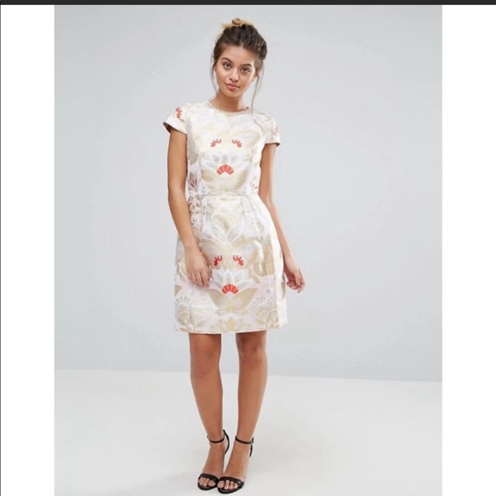 Ted Baker London | ISLAAY Straw Opulent Tulip Shift Dress